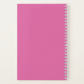 水彩花柄ピンク花可愛いハート ノートブック (裏面)