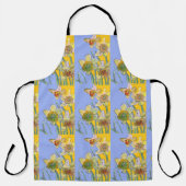 水彩花柄フローラキッチンエプロン エプロン (正面)