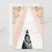 水彩花柄ボヘミアントライバルティーピー ワイルドワン 招待状 (裏面)