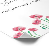 水彩花柄ラブはスイートなお取り寄せ ポスター (角)