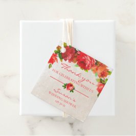 水彩花柄感謝タグ フェイバータグ