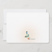 水彩花柄2 招待状 (裏面)