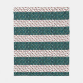 水彩花柄 フリースブランケット (正面)