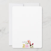 水彩花柄 二人招待状 招待状 (裏面)