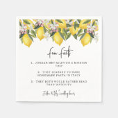 水彩花柠檬婚前小聚趣事 スタンダードカクテルナプキン (正面)