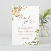 水彩花梨のウェディングシャワー サンキューカード (スタンド正面)