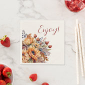 水彩花楽しむ- スタンダードカクテルナプキン (インサイチュ)