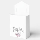 水彩花模様ありがとうお名前Date White フェイバーボックス (オープン)
