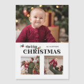 水彩花模様のクリスマススクリプト3枚写真 (正面)