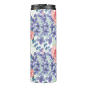 水彩花模様グリーンピンクパープルアジサイ タンブラー (裏面)
