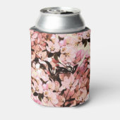 水彩花模様デザイン 缶クーラー (缶裏面)