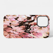 水彩花模様デザイン iPhoneケース (裏面横)