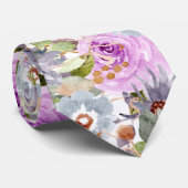 水彩花模様ネックタイ ネクタイ (ロール)