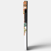 水彩花模様ピーチ金ゴールド モノグラムの Case-Mate iPhoneケース (裏面 / 左)