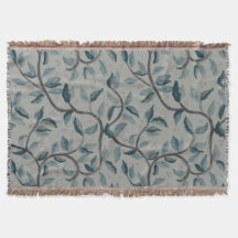 水彩花模様ブランケット