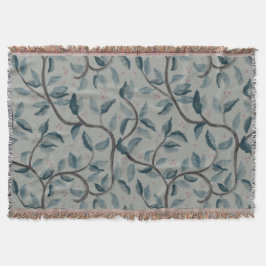 水彩花模様ブランケット スローブランケット