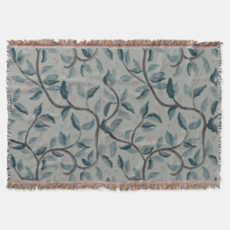 水彩花模様ブランケット スローブランケット