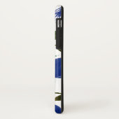 水彩花模様ブルーバーガンディーグリーン絵を描 Case-Mate iPhoneケース (裏面/左)