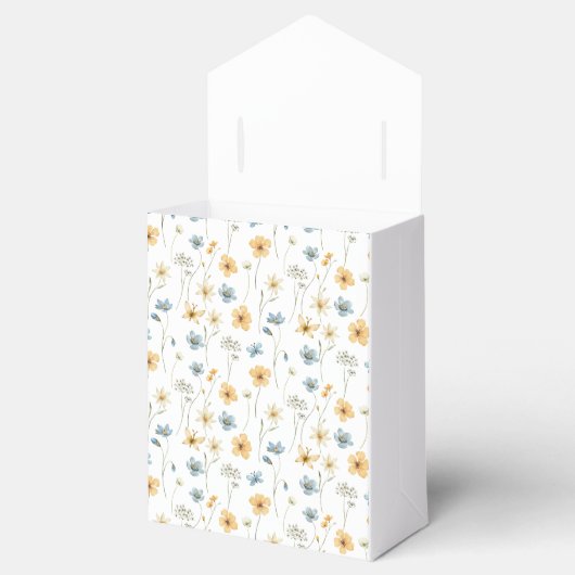 水彩花模様ベビーシャワー感謝していあなた フェイバーボックス (オープン)