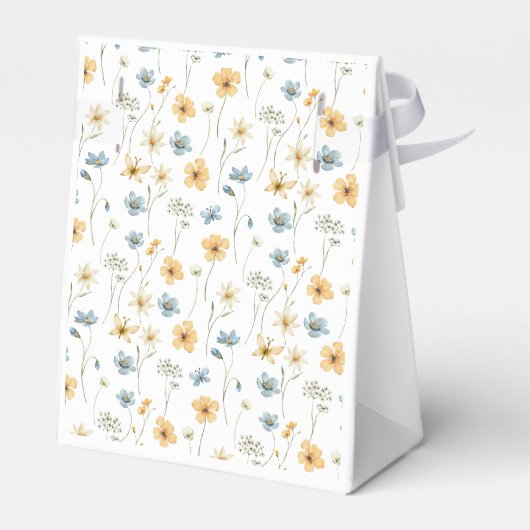 水彩花模様ベビーシャワー感謝していあなた フェイバーボックス (裏面サイド)