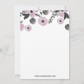 水彩花模様マザーズデイブルンチティーパーティー 招待状 (裏面)