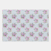 水彩花模様ラッピング紙シート ラッピングペーパーシート (正面2)