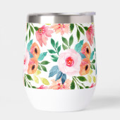 水彩花模様名パーソナライズされたモノグラム (左面)