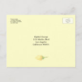 水彩花模様日付ポストカードの保存 案内ポストカード (裏面)