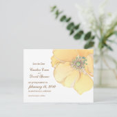 水彩花模様日付ポストカードの保存 案内ポストカード (スタンド正面)