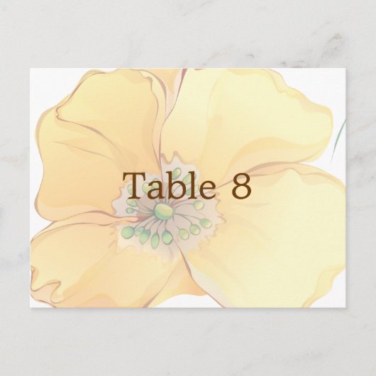 水彩花模様結婚の座席表サイズ： ポストカード (正面)