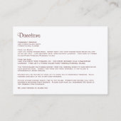 水彩花模様結婚の方向カード エンクロージャーカード (裏面)