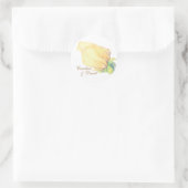 水彩花模様結婚封筒用シール ラウンドシール (バッグ)