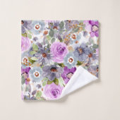 水彩花模様3リングや輪バインダー バスタオルセット (ウォッシュタオル)