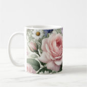 水彩花模様3/6 コーヒーマグカップ (左)