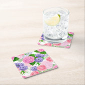水彩花模様 スクエアペーパーコースター (インサイチュ)