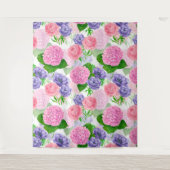 水彩花模様 タペストリー (正面)