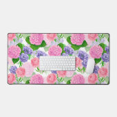 水彩花模様 デスクマット (キーボード&マウス)