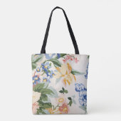 水彩花模様 トートバッグ (裏面)