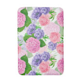 水彩花模様 バスマット (正面縦)