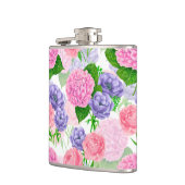 水彩花模様 フラスク (左)