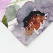 水彩花模様 フリースブランケット (角)