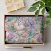 水彩花模様、フローラ背景 薄葉紙 (ギフト)