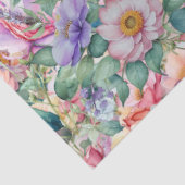 水彩花模様、フローラ背景 薄葉紙 (詳細)