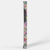 水彩花模様、フローラ背景 SAMSUNG GALAXYケース (右側面)