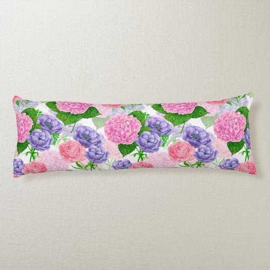 水彩花模様 ボディピロー (裏面)