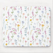 水彩花模様 マウスパッド (正面)