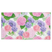 水彩花模様 枕カバー (正面左)