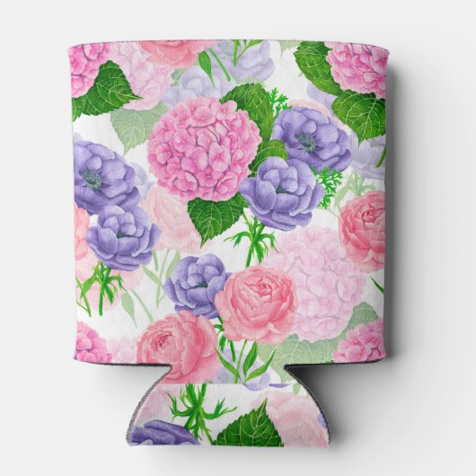 水彩花模様 缶クーラー (裏面)