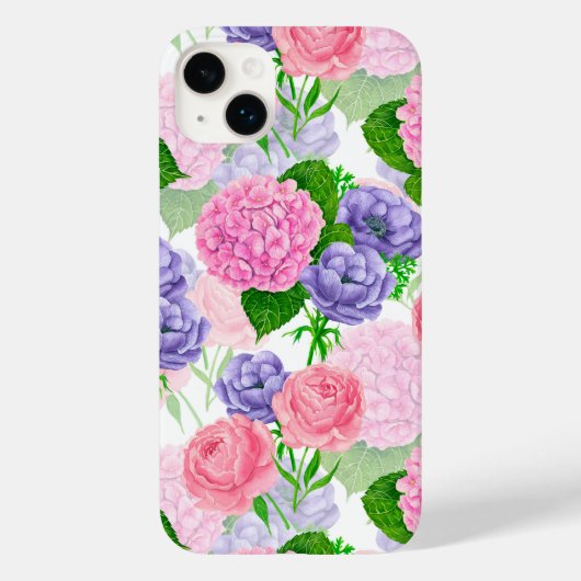 水彩花模様 Case-Mate iPhoneケース (裏面)