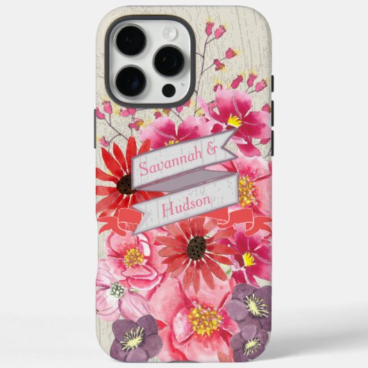 水彩花模様iPhone 6 Case-Mate iPhoneケース (裏面)